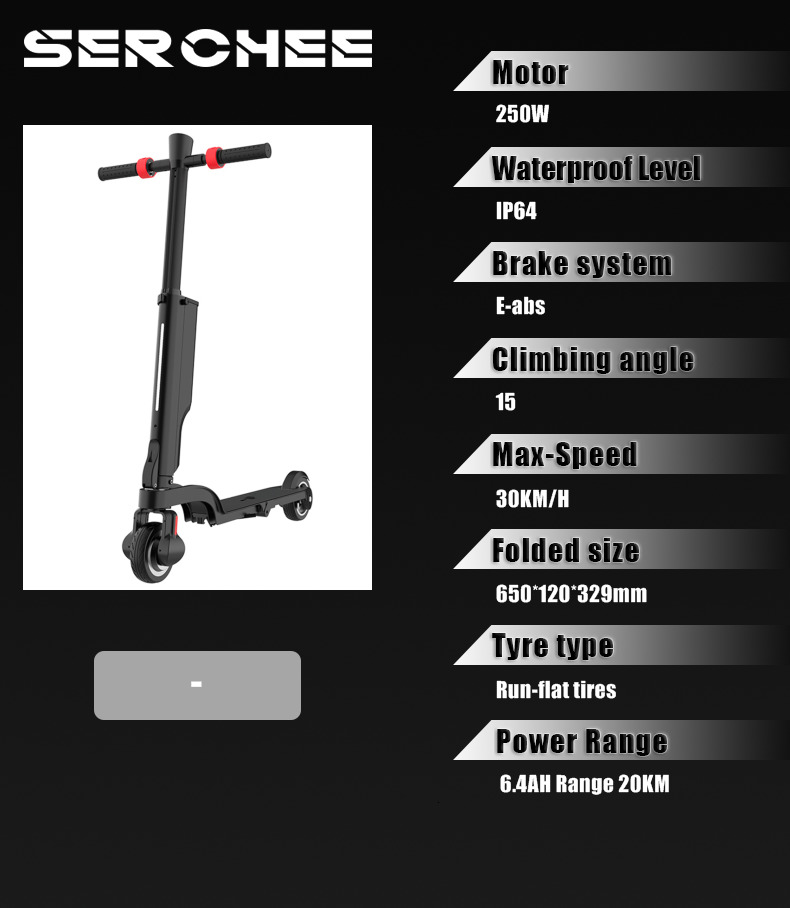 Two Wheel 5.5 Inch Mobility Scooter Adult Ultra Light Folding Mini Scooter 250W Lightweight Electric Scooter