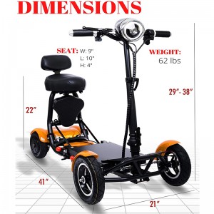 Lightweight 4 Wheel Mobility Electric Scooter for Elderly